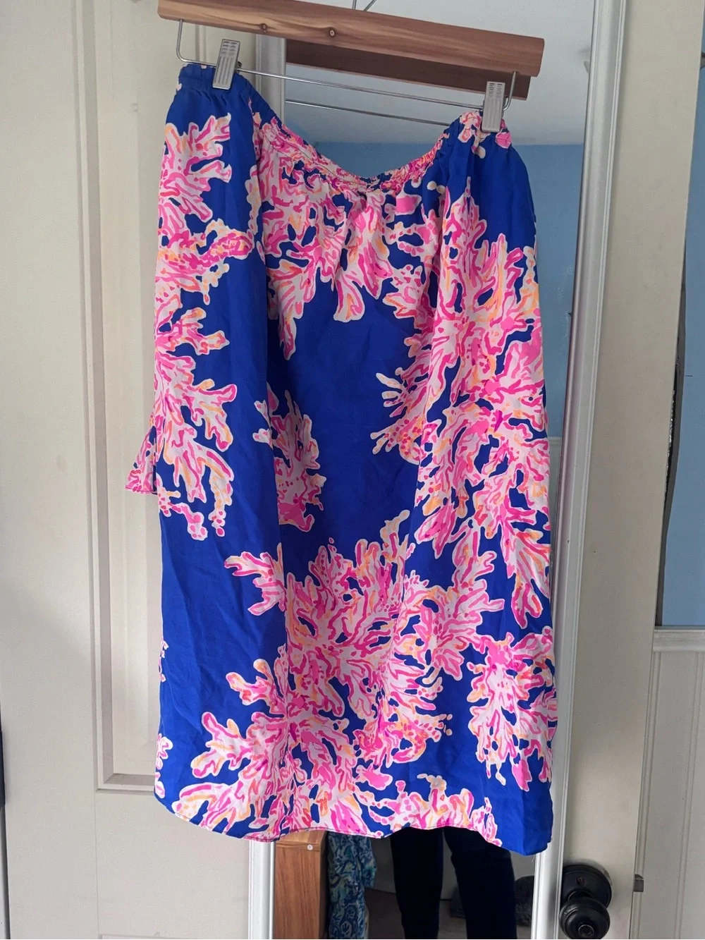 Lilly Pulitzer Vibrant Abstract Print Skirt - Pink, Blue, Orange - Picture 4 of 4
